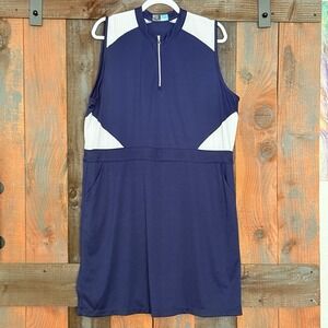 PGA Tour Perry Ellis Mexico Golf Dress XXL Navy Blue Sleeveless Size XXL